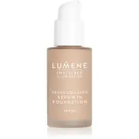 Lumene Invisible Illumination Vegan Collagen Serum in Foundation make-up cu textura usoara cu efect de nutritiv SPF 30 2 30 ml