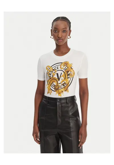 Tricou dama - slim fit - alb - bumbac