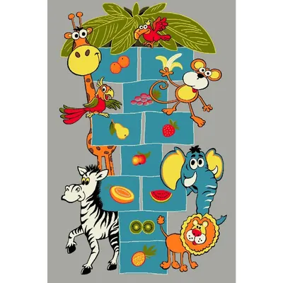 Covor Dreptunghiular pentru Copii, 240 x 340 cm, Gri, Kolibri Model Sotron 11120