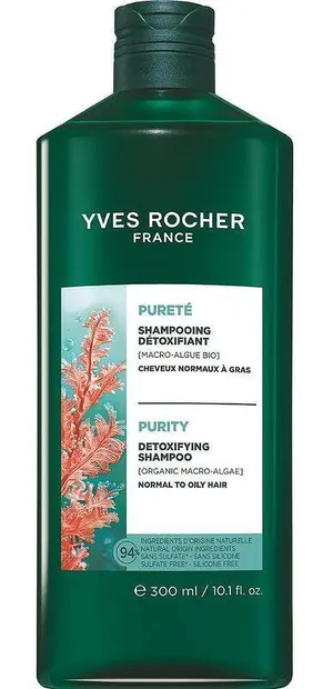 Yves Rocher Purity Șampon pentru păr gras, 300 ml