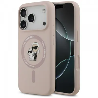 Husa MagSafe pentru Apple iPhone 17 Pro, Karl Lagerfeld, Ring Karl & Choupette, Roz