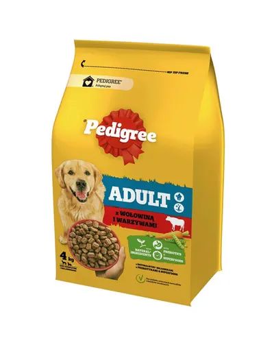 PEDIGREE Adult 4 kg vită și legume hrană câini rase mari și medii