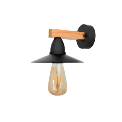 Aplica Phil 1xe27 Negru/lemn