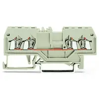 4-conductor through terminal block; 1.5 mm²; suitable for Ex e II applications; center marking; for DIN-rail 35 x 15 and 35 x 7.5; CAGE CLAMP®; 1,50 mm²; light gray