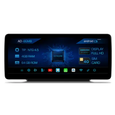 Navigatie Mercedes Benz SLK R172 (2011-2015), NTG 4.5, Android, MB-Octacore, 4GB RAM + 64GB ROM, 12.3 Inch - AD-BGMB1200445+AD-BGRKITMB011