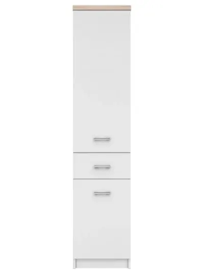 Biblioteca TOP MIX, 2 usi, 1 sertar, alb, 40x33x183 cm