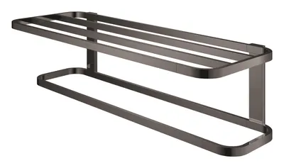 Suport prosop Grohe Selection 41066A00, 600 mm, 4 suporti, montare pe perete, fixare ascunsa, lucios, Hard Graphite