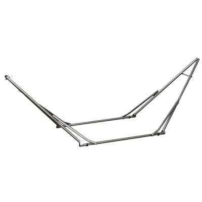 Outsunny suport hamac 2-în-1, rezistent la intemperii, suport pentru rufe, 290 cm x 92 cm x 88 cm, Negru | Aosom Romania