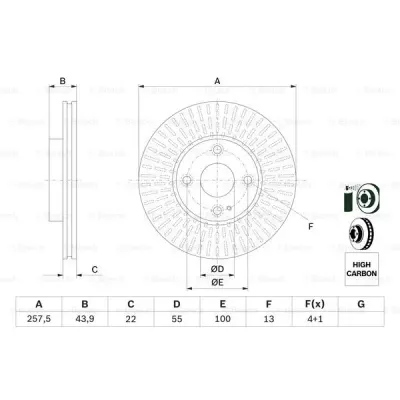 Disc frana BOSCH 0 986 479 E56