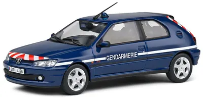 Model de colecție SOLIDO Modern: Mașini - Peugeot 306 S16 Gendarmerie, Blue, 1998