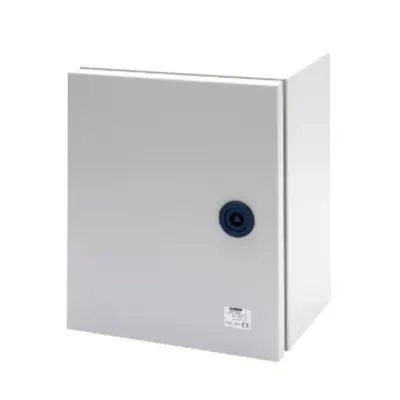 Board in Metal With Blank Door Fitted With Lock 250x300x160 - Ip55 - Grey Ral 7035