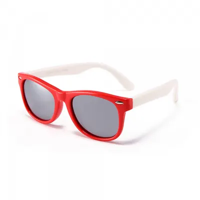 Ochelari De Soare Copii Techsuit D802, Polarizati, Protectie UV, Rosii Albi