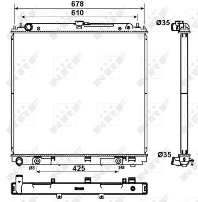 Radiator apa racire motor NISSAN NP300, NP300 NAVARA, PATHFINDER III 2.5D dupa 2005