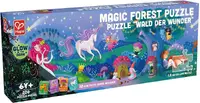 Hape Puzzle panoramic din lemn de 200 de piese - Pădurea magică