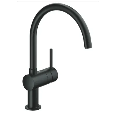 Baterie bucatarie Grohe Minta 32917KS0, 3/8, tip C, pipa inalta, pivotanta, cartus ceramic, Negru