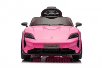 Masinuta electrica copii Porsche Taycan Turbo S Pink cu licenta,telecomanda 2.4 G,acumulator 12V,deschidere usi,faruri cu led,pornire la buton,centura de siguranta,slow start