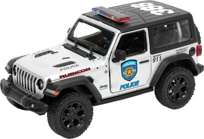 Mașinuță metalică Kinsmart Police Edition - 2018 Jeep Wrangler Rubicon, 1:34