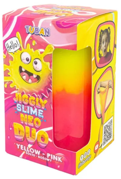 Slime Tuban - Jiggly Slime, Neo Duo, galben-roz, 430 g
