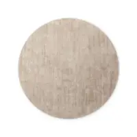 Covor bej țesut manual rotund din viscoză ø 120 cm Noemi – Vikosa