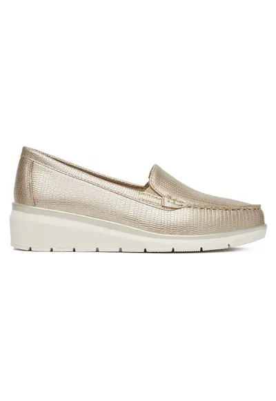 Mocasini dama - material textil - argintiu