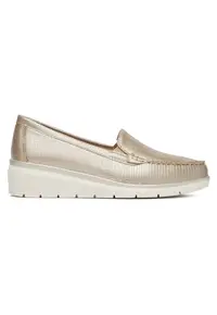 Mocasini dama - material textil - argintiu