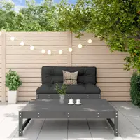 Gossi set mobilier de gradina cu perne, 2 piese, gri, lemn masiv