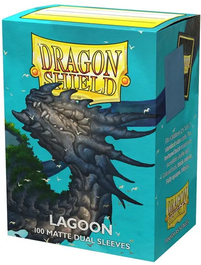 Protecții pentru cărți de joc Dragon Shield Dual Sleeves - Matte Lagoon (100 buc.)