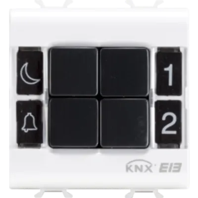 Push-Button Panel - Easy - 4 Canale - 2 Module - Alb - Chorus