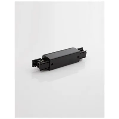 4-WIRES TRACK Negru Aluminiu Straight Connector to Connect Two Track Sections End to End