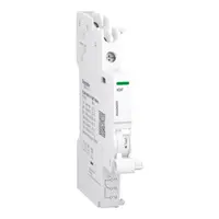 Acti9 A9A, Contact auxiliar, iOF, 1 C/O, 100mA-6A, 24-415V C.A., 24-130V C.C., conexiune pe sus