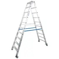 Scara Stabilo dubla 2x10, trepte cu roti