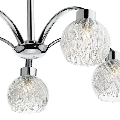 Plafoniera Yasmin 5 Light Semi Flush Polished Chrome