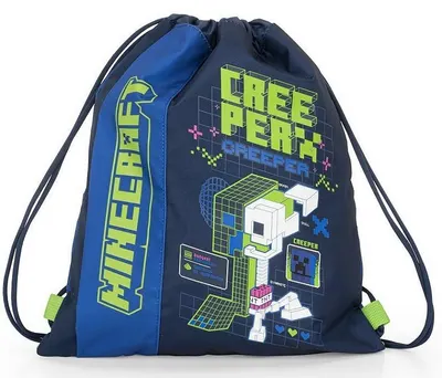 Geantă de sport Panini Minecraft - Creeper Anatomy Neon