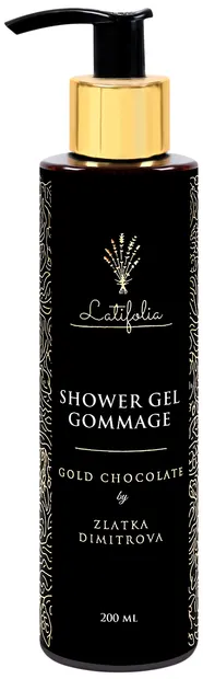 Latifolia Gel de duș exfoliant Gold Chocolate by Zlatka Dimitrova, 200 ml