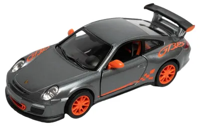 Mașinuță de metal Kinsmart - Porsche 911 GT3 RS 2010, 1:36, gri