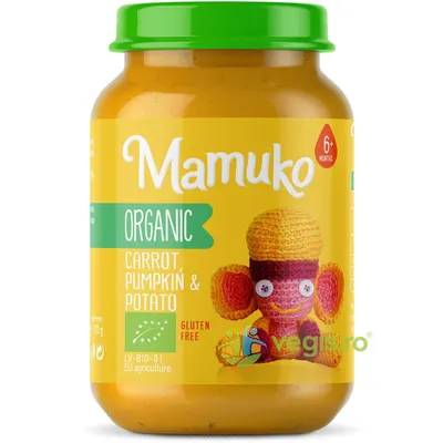 Piure de Morcovi, Dovleac si Cartofi pentru Copii +6 Luni Ecologic/Bio 190g
