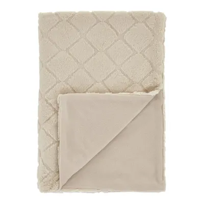 Pătură bej din micropluș/cocolino 130x170 cm Cosy Diamond – Catherine Lansfield