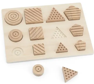 Puzzle senzorial din lemn Andreu toys - Forme