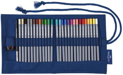 Creioane acuarelabile Faber-Castell Goldfaber Aqua - 27 culori, într-un rulou