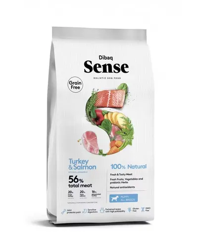 Dibaq Grain Free Sense Turkey & Salmon, Puppy, 2 kg