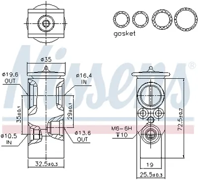 Supapa expansiune clima potrivit MERCEDES GL (X164), M (W164), R (W251, V251) 3.0-6.2 02.05-12.14