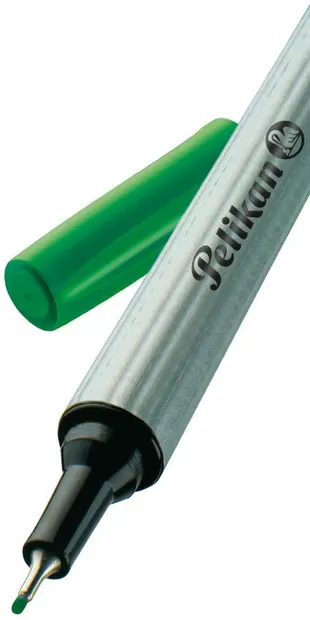 Marker cu vârf subțire Pelikan - Verde, 0.4 mm