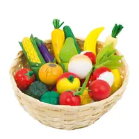 Coș cu fructe și legume din lemn