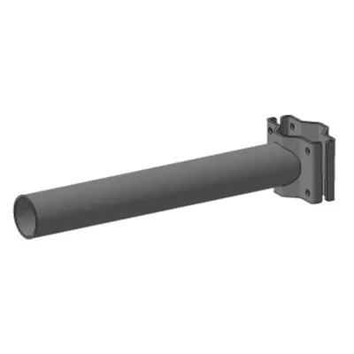Corp de Iluminat Arhitectural Urban [o3] - Kit Fixing Round Pole-Head - Single Intermediate - Graphite Grey