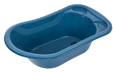 Cadă pentru bebeluși cu sifon BabyJem - 50 l, 89 cm, Indigo Blue