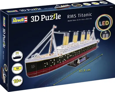 Puzzle 3D Revell - Titanic cu luminare LED