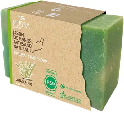 Mussa Canaria Săpun natural, cu aloe vera din insula Lanzarote, 100 g