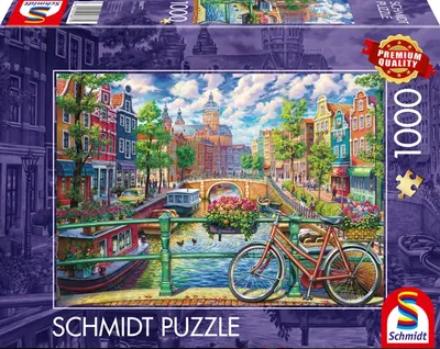 Puzzle Schmidt din 1000 piese - Canalul Amsterdam