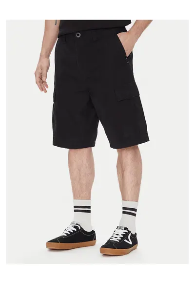 Pantaloni scurti barbati negru - tesatura