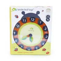 Ceas educativ Buburuza din lemn premium - Ladybug Teaching Clock